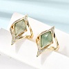 Brass Micro Pave Cubic Zirconia Cuff Rings for Women GG-CBA7610-11G-07-1