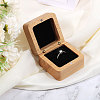 Wooden Jewelry Storage Magnetic Gift Case CON-WH0095-79B-4