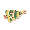Christmas Alloy Enamel Pendants ENAM-K074-01G-13-2