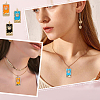 6Pcs 3 Colors Rack Plating Brass Micro Pave Clear Cubic Zirconia Pendants KK-DC0001-03-5