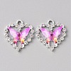 Platinum Alloy Rhinestone Pendants FIND-TAC0008-69P-03-1