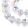 Transparent Electroplate Glass Bead Strands EGLA-TAC0003-04L-3