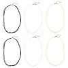 6Pcs 3 Colors 1MM Polyester&Cotton Waxed Cord 5-Strand Necklace Making MAK-TA0001-37-1