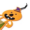 Halloween Theme Felt Cloth Hanging Door Signs HJEW-B005-05-3