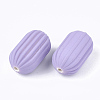Rubberized Style Acrylic Corrugated Beads OACR-T014-18A-07-2