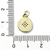 Star Theme Brass Micro Pave Clear Cubic Zirconia Pendants KK-H475-52G-04-3