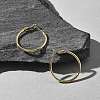 Brass Hoop Earrings EJEW-P300-02G-3