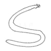 304 Stainless Steel Necklaces Unisex Rolo Chain Necklaces NJEW-507L-6-3