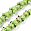 Handmade Bumpy Lampwork Beads Strands LAMP-T007-16B-01-1