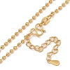 Brass Ball Chain Necklaces for Women NJEW-U011-07G-2