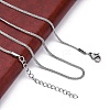 304 Stainless Steel Mesh Chain Necklaces for Women Men NJEW-P321-01P-1