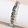 304 Stainless Steel Cuban Link Chain Bracelets for Women BJEW-G779-04B-P-3