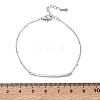 Brass Micro Pave Clear Cubic Zirconia Link Bracelets BJEW-E114-01B-P-5