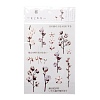 Flower Pattern Waterproof Self Adhesive Hot Stamping Stickers DIY-I063-09-1