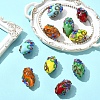 5Pcs 5 Colors Handmade Lampwork Beads LAMP-YW0004-23-5