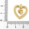 Rack Plating Brass Micro Pave Cubic Zirconia Pendants KK-Z063-21G-3