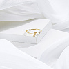 1Pc Letter Brass Rhinestone Open Cuff Rings for Women AJEW-LP0004-47Z-G-3