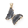 Brass Micro Pave Clear Cubic Zirconia Pendants ZIRC-P079-D01-M-2