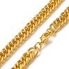 Iron Cuban Link Chain Necklaces for Women Men NJEW-A028-01G-G-2