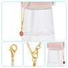 Flat Round with Letter A Alloy Enamel Pendant Decoration HJEW-AB00704-5