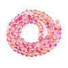 Baking Paint Transparent Glass Beads Strands LS-DGLA-A035-T4mm-A12-4
