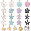 SUNNYCLUE 80Pcs 20 Style Light Gold Alloy Enamel Charms & Pendants ENAM-SC0002-73-1