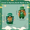 2Pcs 2 Style Saint Patrick's Day Cloth Gnome Faceless Doll DJEW-GF0001-63-2