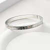 304 Stainless Steel Swirl Pattern Hinged Bangles for Women WG1BED9-02-1