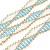 Handmade Glass Seed Beaded Chains CHC-K017-01G-02-1