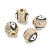 Brass Micro Pave Cubic Zirconia Charms X-ZIRC-A019-16G-A05-3