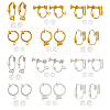 Brass Clip-on Earrings Findings KK-TA0007-66-2