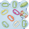 6Pcs 6 Styles Baking Paint Alloy Screw Locking Carabiners FIND-DR0002-08A-3