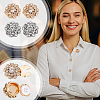 Brass Rhinestone Cufflinks & Acrylic Shirt Buttons Sets BUTT-PH0001-47-5