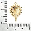 Brass Micro Pave Clear Cubic Zirconia Pendants KK-U065-13G-3