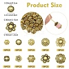 100Pcs 10 Styles Tibetan Style Alloy Flower Bead Caps TIBE-YW0001-84-3