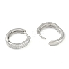 Rack Plating Ring Brass Micro Pave Cubic Zirconia Hoop Earrings EJEW-Z059-12P-3