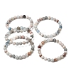 8MM Natural Aquamarine Round Beaded Stretch Bracelets for Women GG-CBA6C75-A01-8mm-4