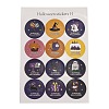 Halloween Theme Plastic Stickers STIC-C009-01F-1