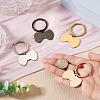 4Pcs 4 Styles Stainless Steel Keychains KEYC-TA0004-81D-5