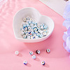 50Pcs 5 Colors Handmade Porcelain Beads PORC-TADJ0001-06A-5