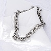 Tarnish Resistant 304 Stainless Steel Cable Chain Bracelets BJEW-G618-04P-1