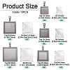 6Pcs 6 Styles 304 Stainless Steel Pendant Cabochon Settings STAS-TA0001-47A-3