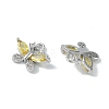 Brass Micro Pave Clear Cubic Zirconia Charms KK-H482-09P-02-2