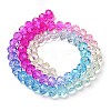 Transparent Painted Glass Beads Strands DGLA-A034-T8mm-A14-5