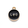 Alloy Enamel Pendants X-ENAM-S124-01B-08G-3