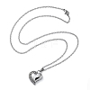 304 Stainless Steel Crystal Rhinestone Heart Urn Ashes Necklaces STAS-Z106-04P-3