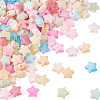 300Pcs Crackle Opaque Acrylic Beads OACR-TA0004-60-3
