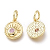 Brass Micro Pave Cubic Zirconia Charms ZIRC-H100-03-4