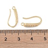 Brass Micro Pave Clear Cubic Zirconia Earring Hooks KK-U008-06G-3