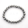 Non-Magnetic Hematite Stretch Bracelets BJEW-J101C-01-1